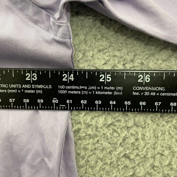 MICHAEL Michael Kors Men L‎ Purple Long Sleeve Button Down Dress Shirt - Picture 8 of 10